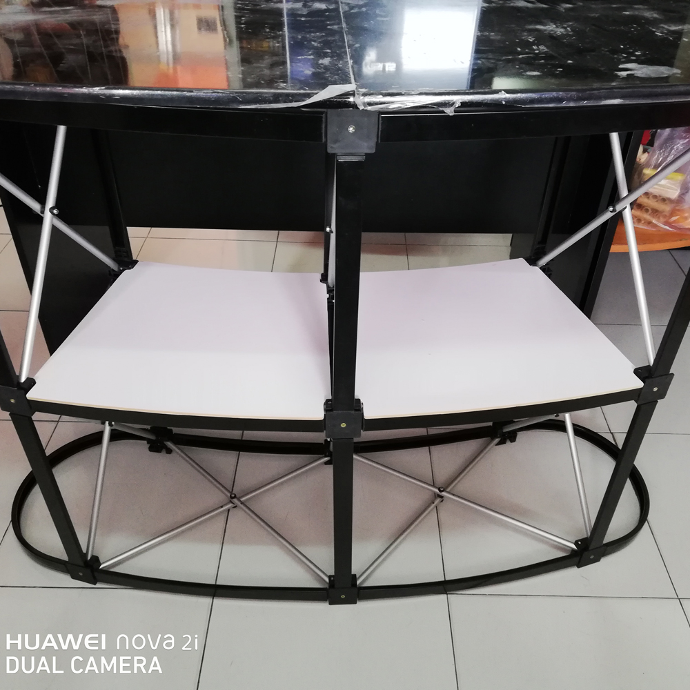 โต๊ะเคาน์เตอร์ full frame desk 2x2 ขนาด 130(w) X 88(H)cm. เคาเตอร์ เกรด A