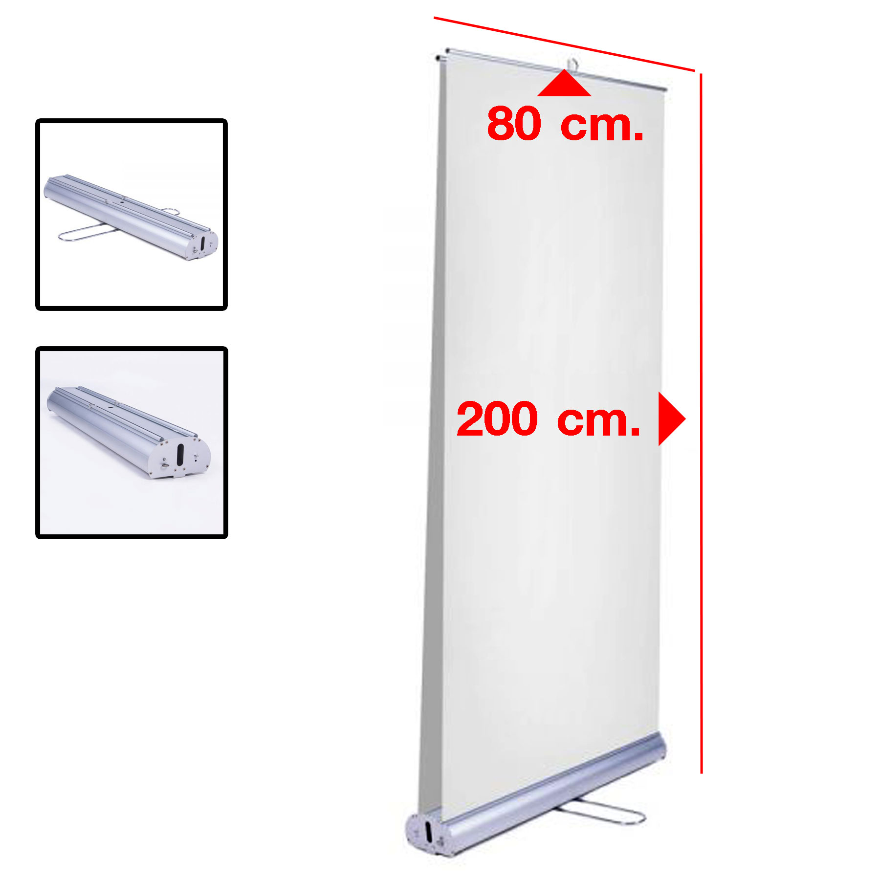 โรลอัพ 2 หน้า Roll up เกรด A ขนาด 80x200 cm 